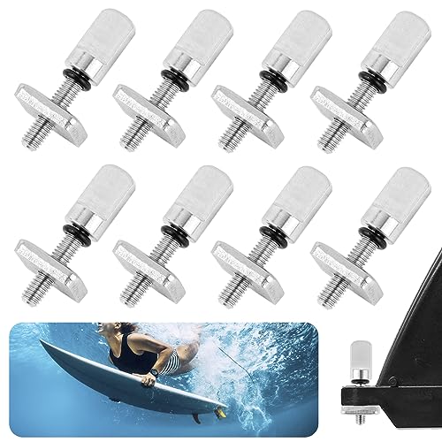 8 Stück SUP Finnenschraube Surfbrett Schrauben, 316 Edelstahl Surfbrettschrauben Surfboard Flossenschraube Longboard Finnenschrauben Universal Sup Finne Zubehör für Single Fins Paddle Board Fin Box