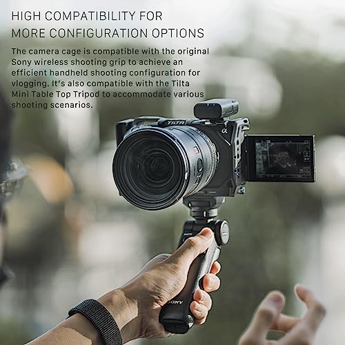 TILTA Half Camera Cage Compatible with Sony ZV-E1 with Compact NATO Top Handle and 1/4″-20 Mounting Screw to NATO Rail Adapter Lightweight Kit - Image 3