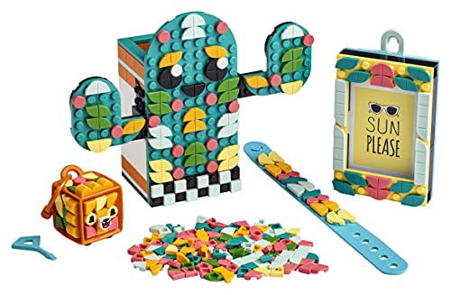DOTS Multi Pack - Sensazioni Estive 4 in 1, Kit Creativi per Bambini con Cornice Portafoto, Braccialetto, Portachiavi e Portapenne, 41937 - Lego - Immagine 2