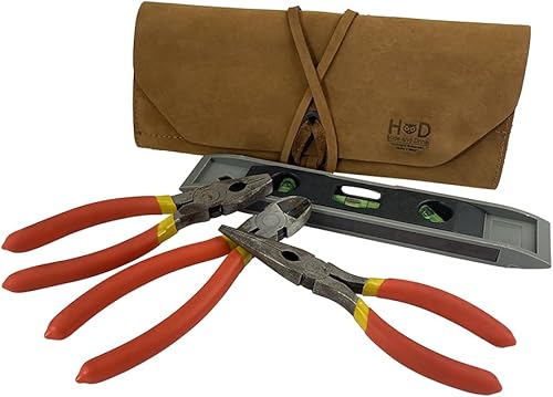 Miniatura 5 de Hide & Drink, Bolsa enrollable rústica pequeña para herramientas (10 ranuras), bolsa de mano portátil, almacenamiento de taller, organizador de