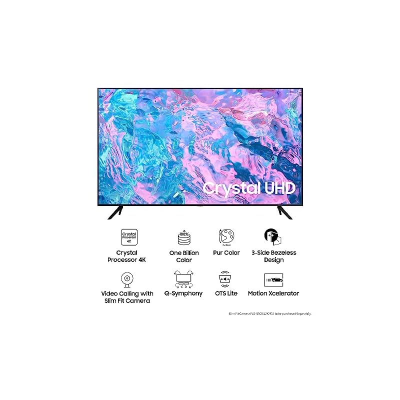 Samsung 108 cm (43 inches) Crystal iSmart 4K Ultra HD Smart LED TV UA43CUE60AKLXL (Black) - Image 3