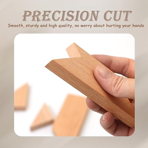 Miniatura 4 de KINGOU Rompecabezas de madera en forma de T, juguete de 4 piezas para niños y adultos, nivel avanzado, gran regalo y recuerdo de fiesta, incluye