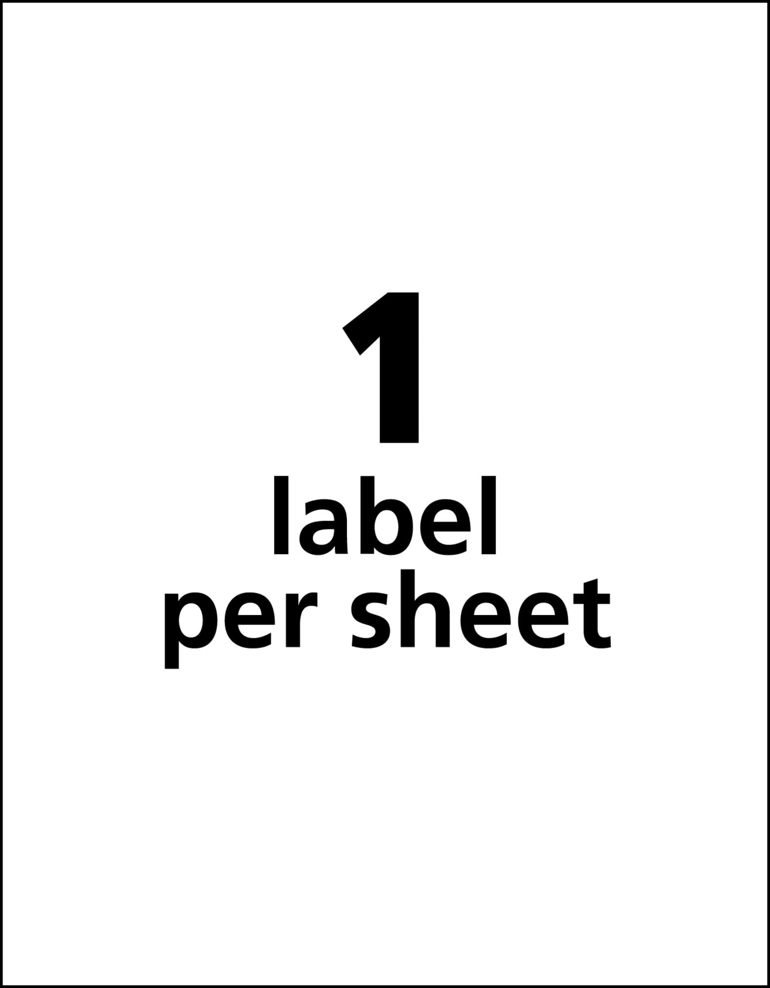 Avery Durable 6575 - Etichette identificative bianche per stampanti laser, 21,6 x 27,9 cm, confezione da 50