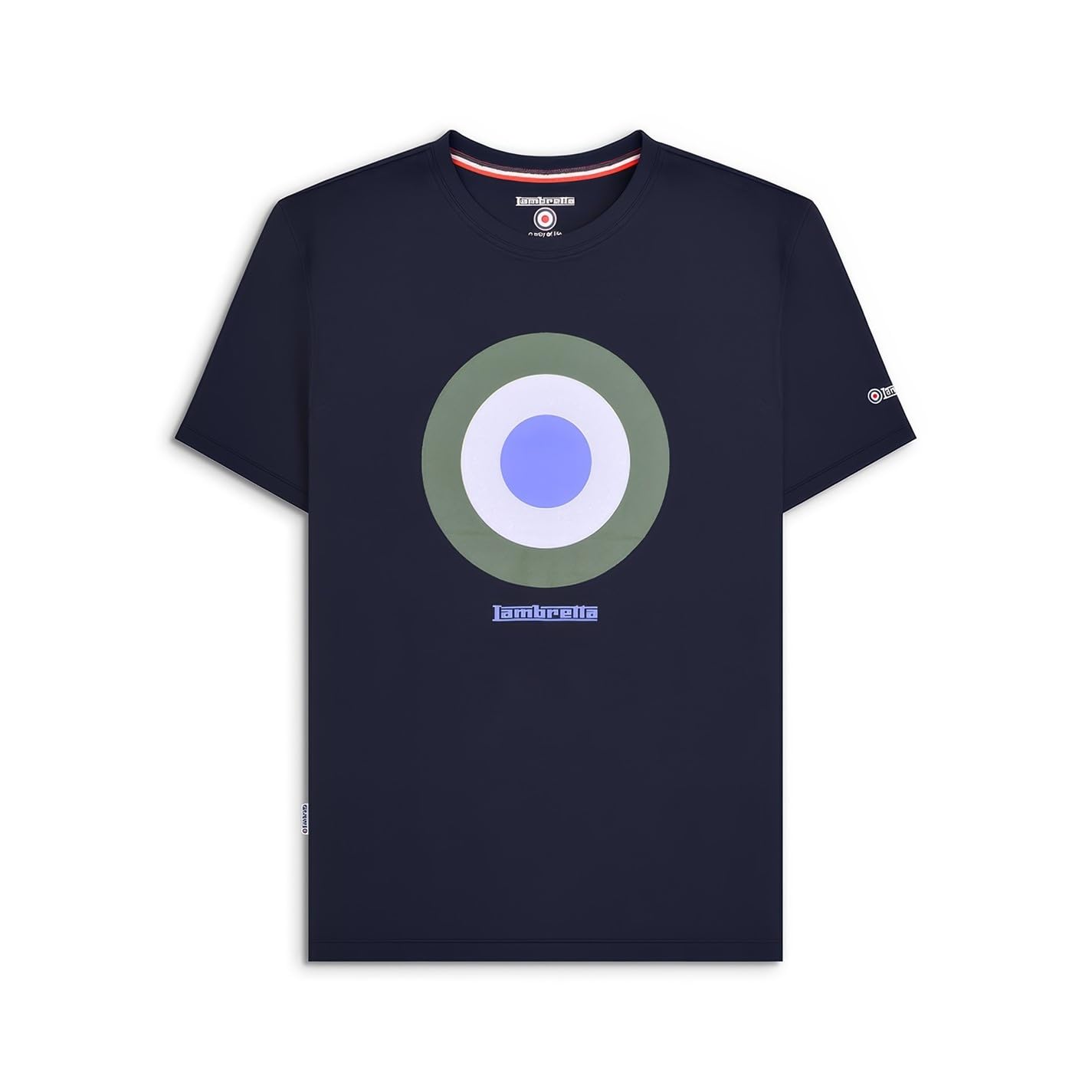 Lambretta Mens Target Crewneck Short Sleeve T-Shirt Tee Top - Navy - 4XL