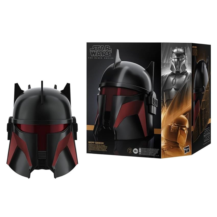 Star Wars Hasbro, Casco di Moff Gideon BL Sight Electronic, Elmetto Giocattolo Ispirato a The Mandalorian, Giochi di Halloween, Design Premium per Ragazzi e Ragazze dai 14 Anni in Su