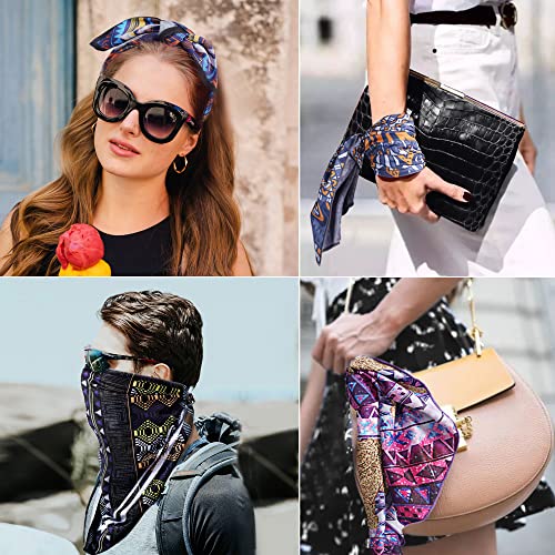 Bandana For Women - Not Fade Moisture Wicking Printed Paisley Light Cowboy Towel 25 Inches X 25 Inches #TOP5