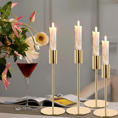 Kerzenständer Set 3 Stück Kerzenhalter für 20-22mm Dekorative Kerze Stand Gold Zhi (GOLD-3pcs) – Bild 5