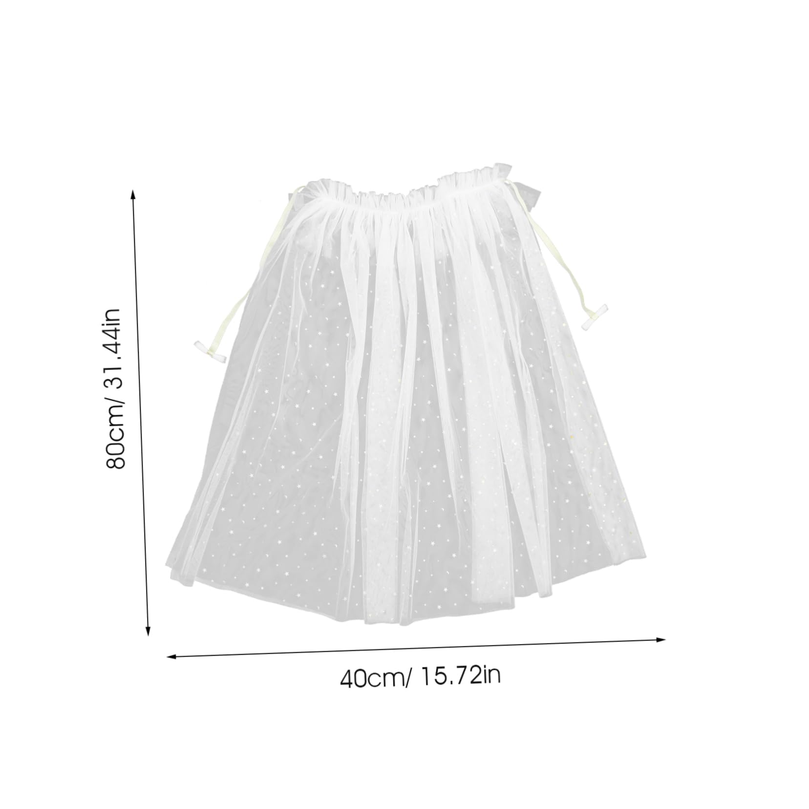 Kinder Prinzessin Kap Umhang Weiß Polyester Baumwolle Halloween Party