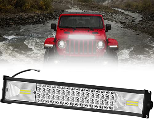 Image of FABTEC Car LED Focus High Power LED Bar Light Spot + Flood Beam CREE LED Fog Light Beam Light Off-Roading for All Cars Bar light [96 LED 21 INCH]