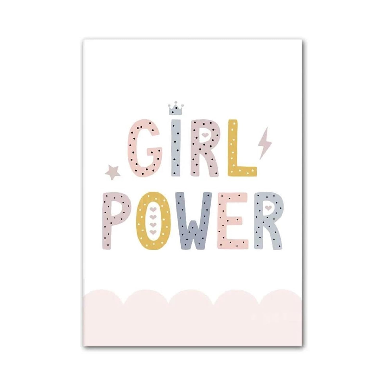 Xenite Girls G Wall Art Canvas Prints Cute Irl Rabbit Flower Butterfly Rainbow Wall Art Canvas Paintin No Frame Posters Prints Pictures Nursery Kids Room Decor(,30X40cm)