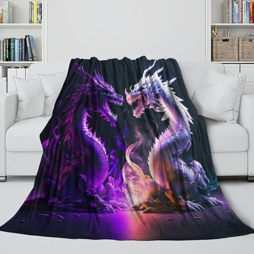 Couverture dragon 3D en microfibre premium jeté de lit inaltérable