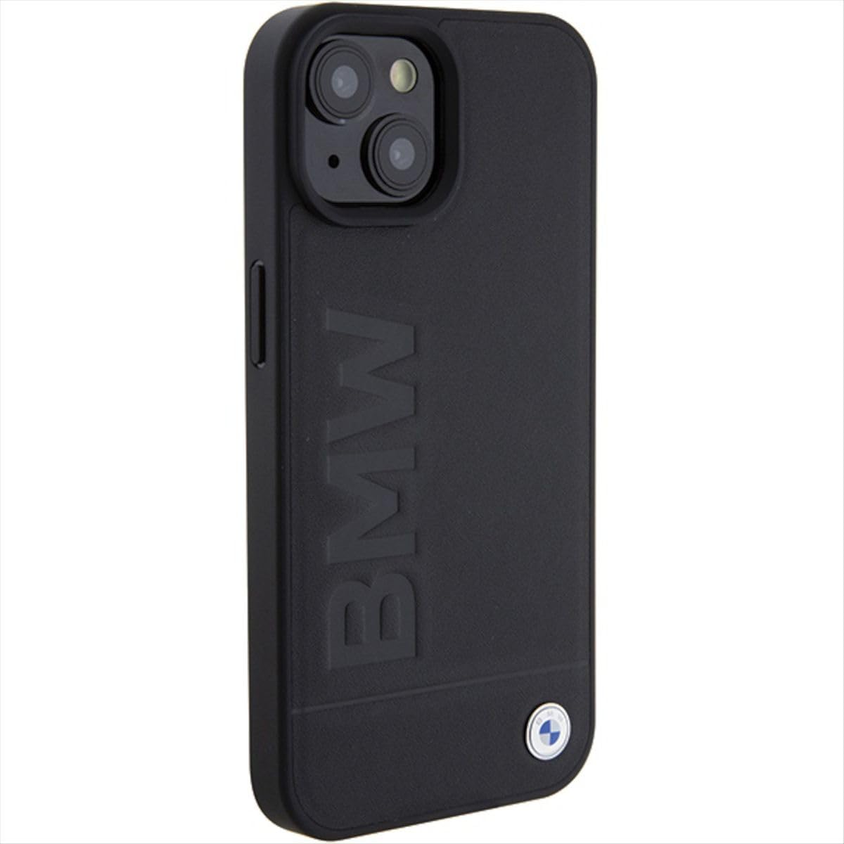 BMW BMHCP15SSLLBK - Custodia in pelle per iPhone 15 da 6,1", colore: Nero