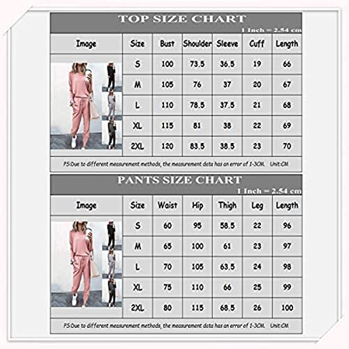 Lot de 2 vêtements de sport grande taille pour femme ensemble haut manches longues et pantalon bleu