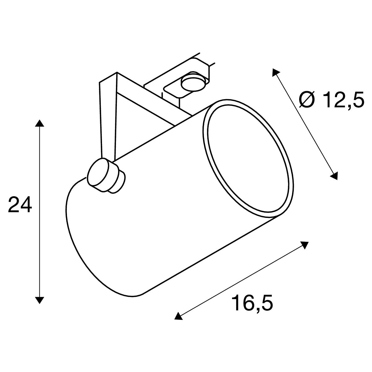 SLV Spot do systemu 3-fazowego SLV EURO SPOT/reflektor, spot LED, reflektor sufitowy, lampa sufitowa, system szynowy, oświetlenie wewnętrzne / GU10 75W biały
