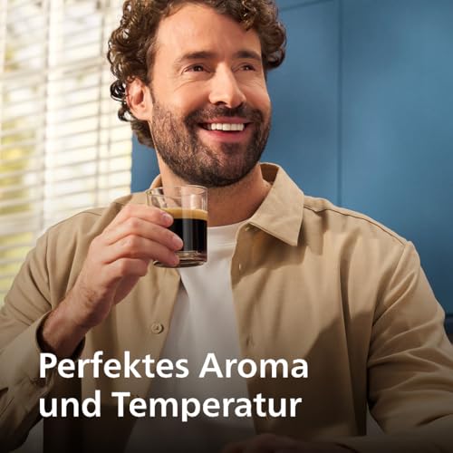 Philips Serie 5500 Kaffeevollautomat – LatteGo Milchsystem, 20 heiße und kalte Kaffeespezialitäten, 40% leiser mit SilentBrew, QuickStart, Grau (EP5544/50) – Bild 7