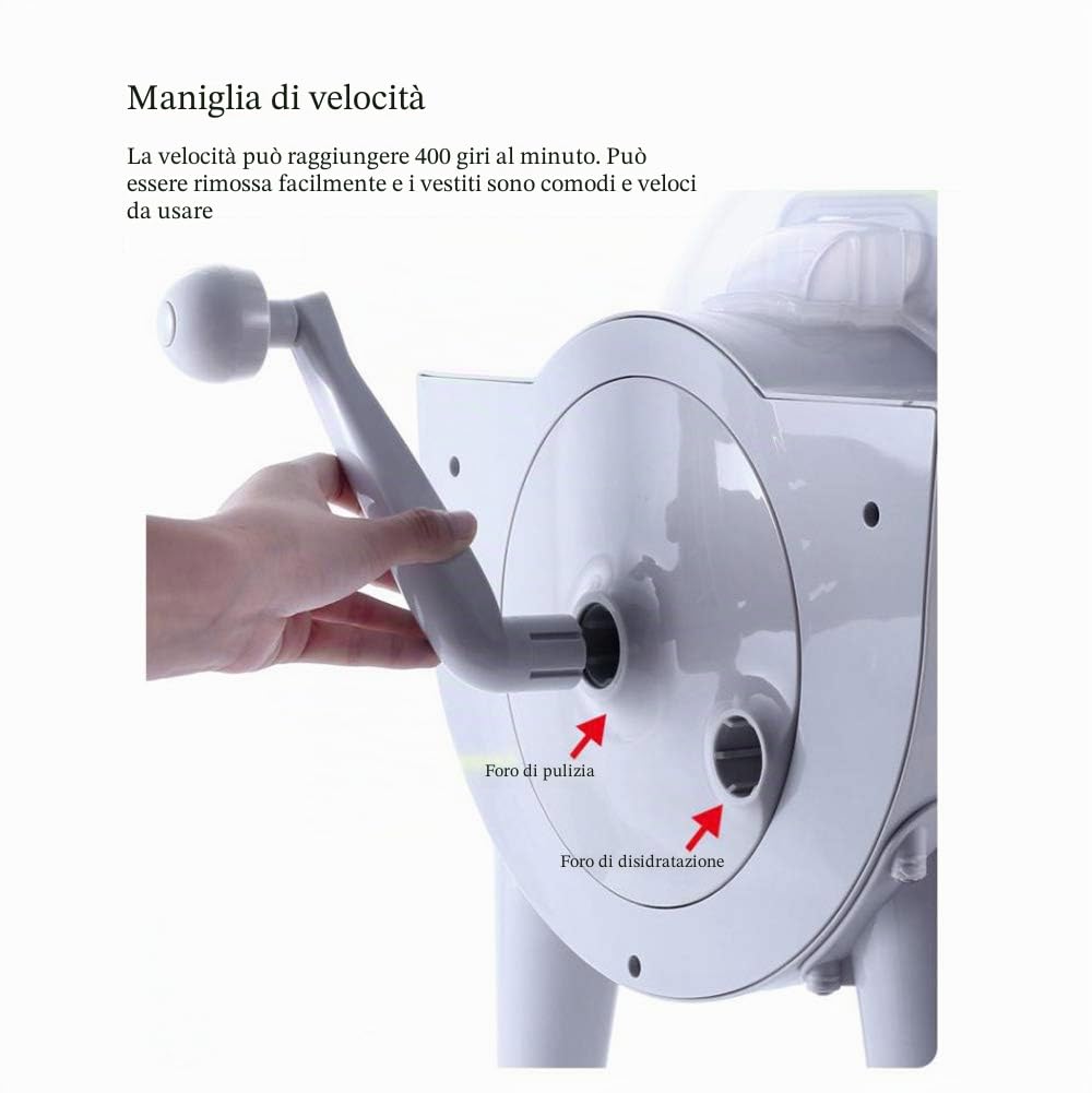 Mini Lavatrice Portatile A Mano,Lavatrice Manuale Non Elettrica con Asciugatrice,Piccola Lavatrice Ecologica,con Scarico Automatico,per Dormitorio/Campeggio