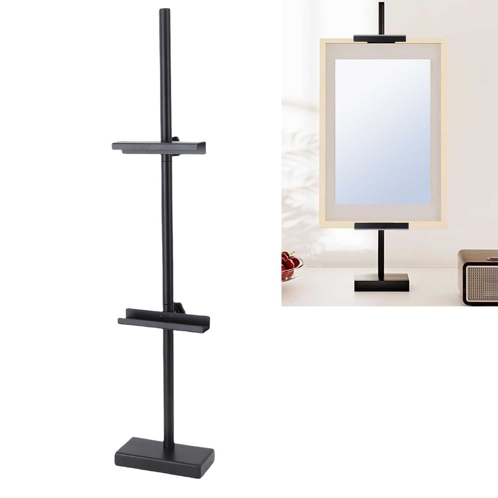 Soporte para marco de fotos de mesa, mesa ajustable, caballete de pie de metal, exhibición para obras de arte, lienzo, máximo 29,7 pulgadas de alto