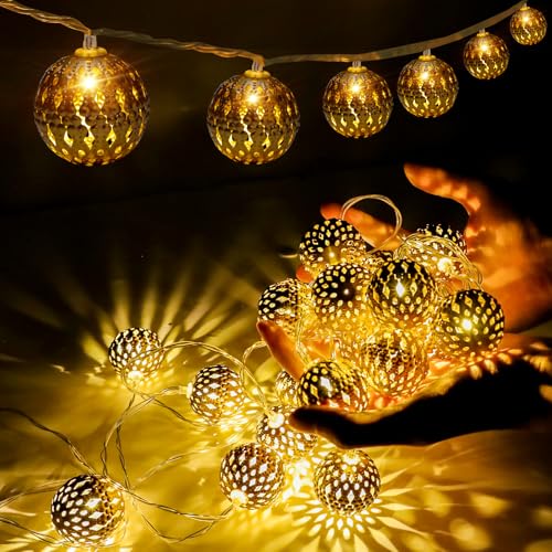 Indrnif Marokkanische Lichterkette,4.8M 20 LED Lichterkette Innen...