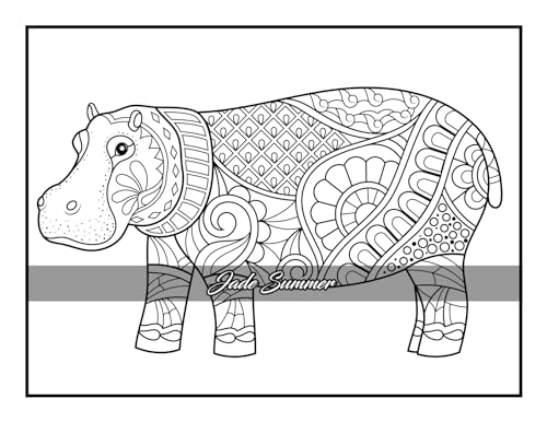 100 Animals: An Adult Coloring Book with Lions, Elephants, Owls, Horses, Dogs, Cats, and Many More! - Image 37