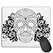 Produktbild Mousepad Schädel Rosen Schwarz Weiß Tag Tot Mittlere Stoffoberfläche Mousepad