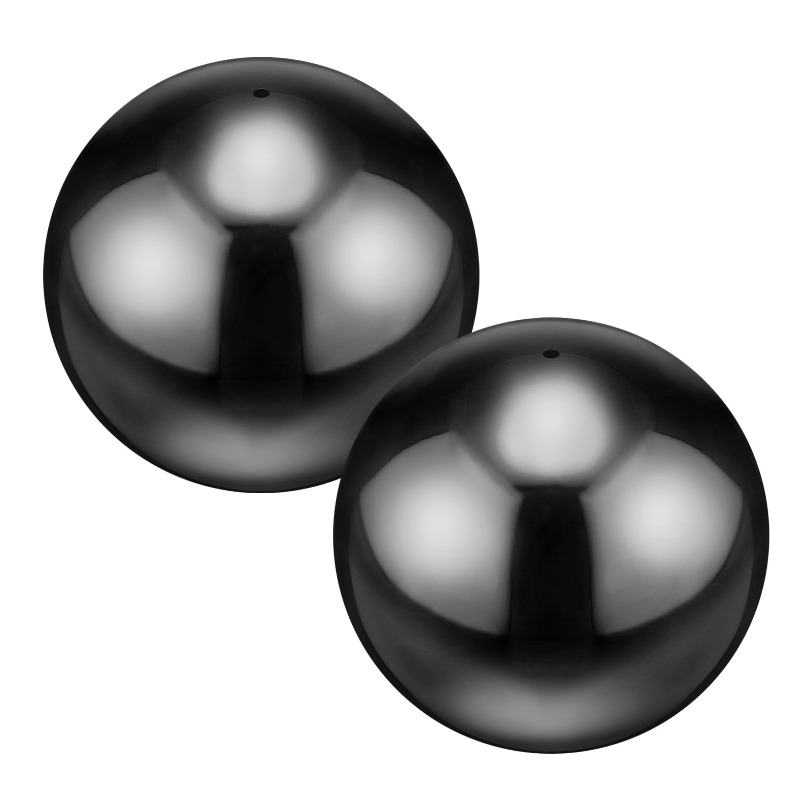 M METERXITY 2-Pack Gazing Globes 4.7 inch 201 Stainless Steel, Black