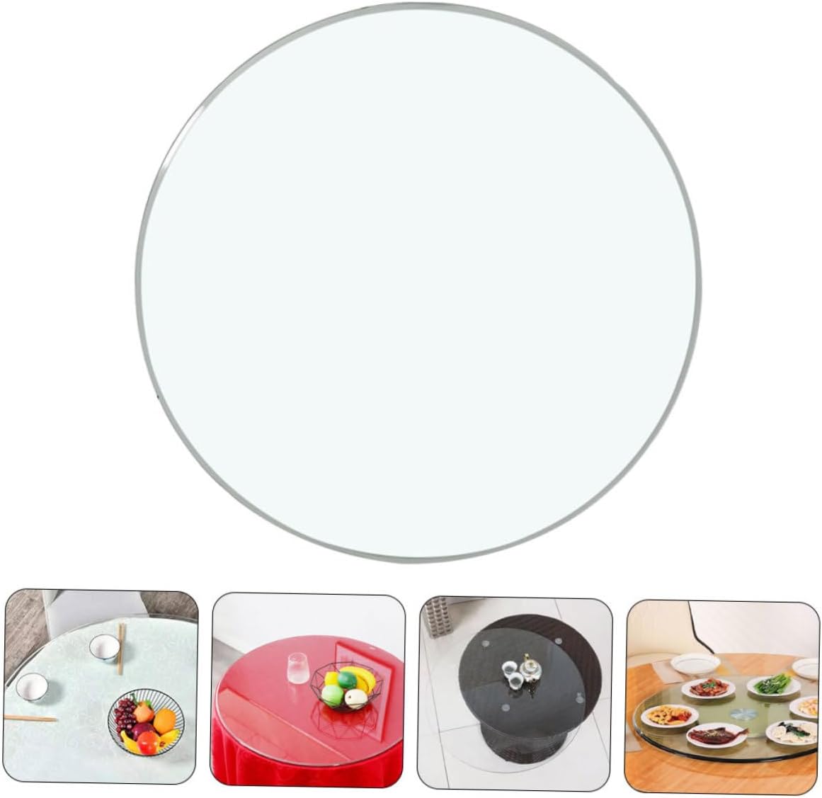 GLEAVI Round Glass Table Top Thickened Tempered Glass Surface for End Tables Easy to Clean Versatile Design for Home Hotel Restaurant and Bar Use