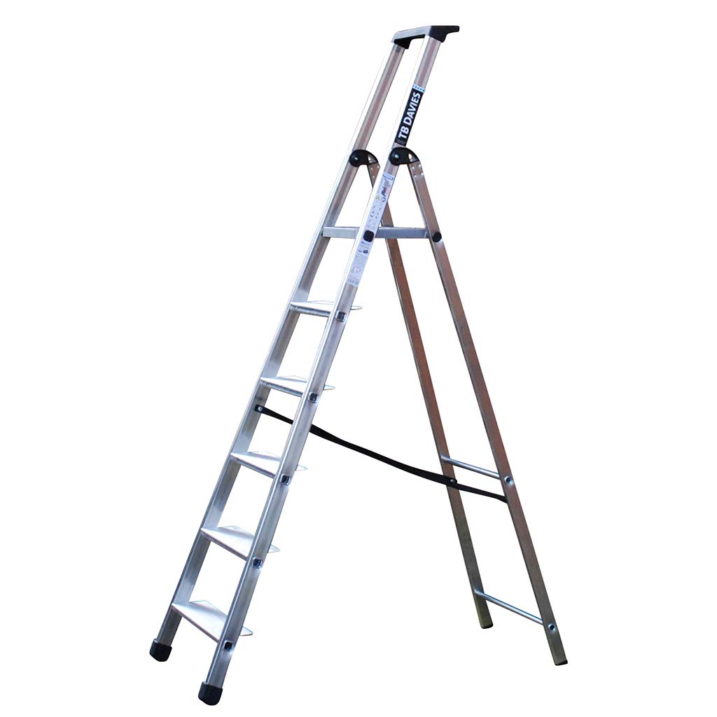 TB Davies 1211-026, 6 Tread Maxi 110 Platform Steps, Platform Height 1.36m, Aluminum, EN131 Professional