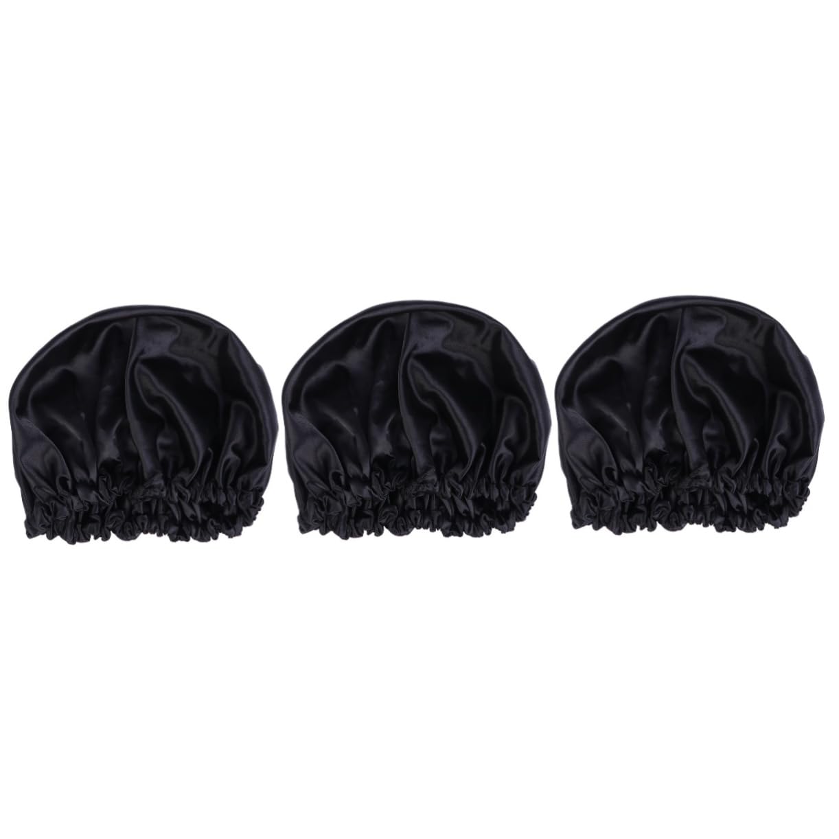 Healvian 3piezas Gorro De Sueño De Satén Doble De Seda Para Mujeres Transpirable Para Proteger Peinados y Mantener El Cabello Mientras Duermes