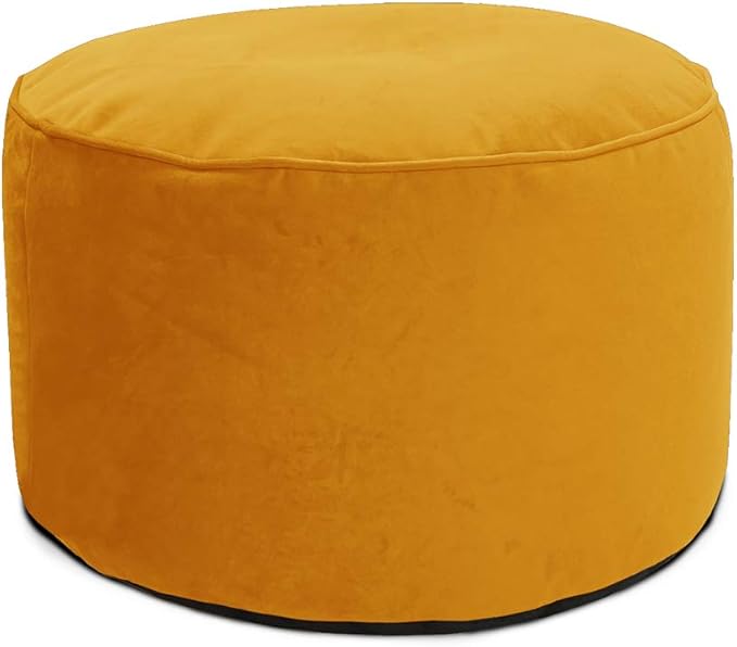 Beanbags Luxury Velvet Pouffe Bean Bag. Round Footstool. Home