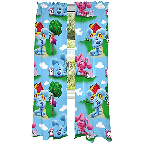 Franco Kids Room Window Curtains Drapes Set, 82 in x 84 in, Blues Clues