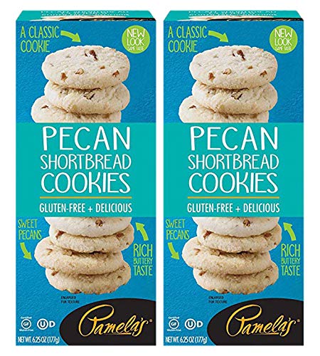 Pamela's Pecan Shortbread Traditional Cookies, 6.25 OZ, Pack of 2