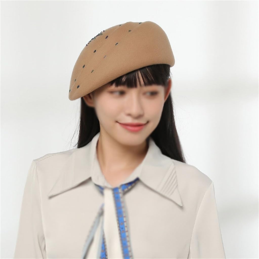 Autumn And Winter British Beret Women Casual Top Hat Travel Shopping Wool Felt
