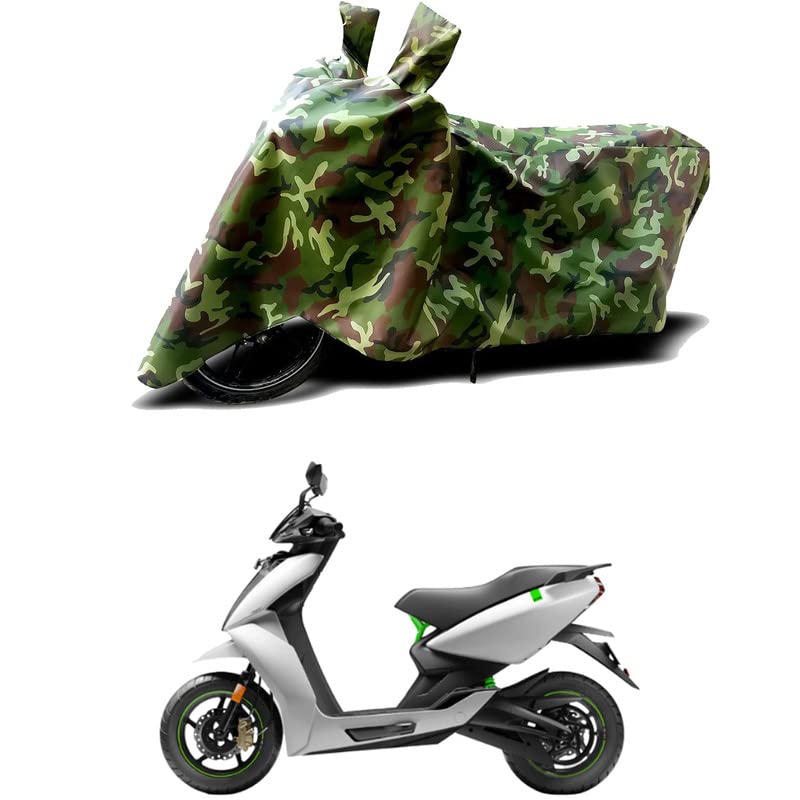 Image of 100% Water Resistant Full Bike Scooty Two Wheeler Body Cover Compatible for Ather 450 Plus /UV-Rays /Heat Protection /Birds Dropping /Scratchproof /Dust Proof /Waterproof /All Varients[Green MJ]