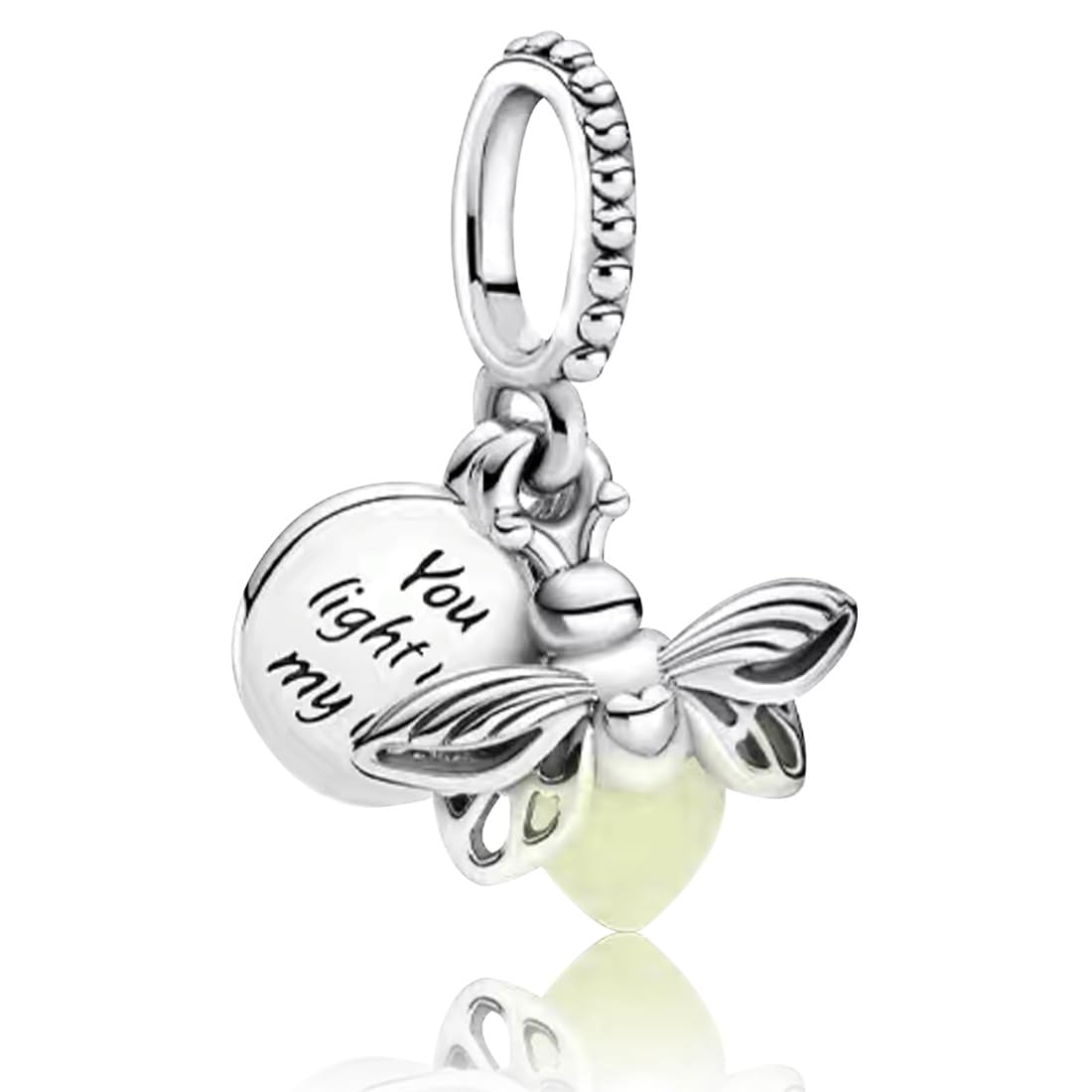 You light my life" wisiorek do biżuterii Pandora Charms, świetlik
