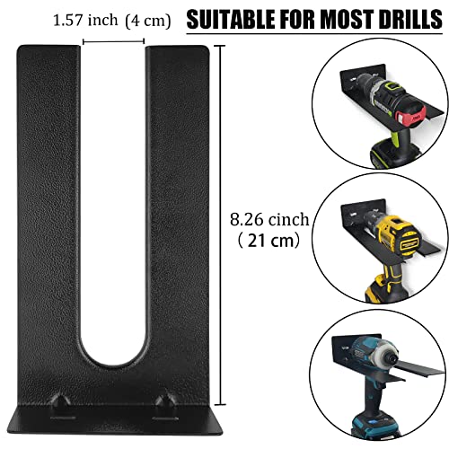 Yamto 2 Pcs Heavy Duty Metal Steel Power Tool Organizers,Easy Access Electrial Drill Holder Rack Wall Mount,Home Garage Wall Workshop Storage For Cordless/Hand Drill,Make Your Tool Stay In Place #TOP3