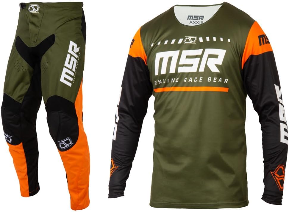MSRTM Axxis Range Jersey and Pant Combo Olive Small Jersey, 28" Pant