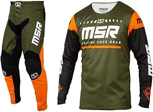 MSRTM Axxis Range Jersey and Pant Combo Olive Large Jersey, 32" Pant
