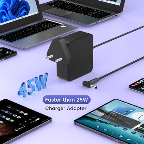 Image of Asus AD45-00B 45W Laptop Adapter /Charger Without Power Cord for Select Models of ASUS (20 V, 2.5 A, 4 mm x 1.2mm Diameter - Black