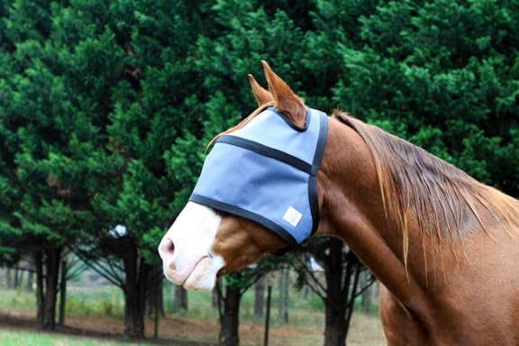 High Brow Eye Protection Shade UV Proof Mask (Large Horse, Beige)