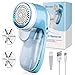 Rasoir Anti Bouloche, Rasoir Anti-Bouloche USB Rechargeable avec 2 Lame Rechange Pinceau Rasoir Electrique Anti-Bouloches Electrique Brosse Peluches pour Vêtements, Tapis, Pulls, Canapé, Couverture
