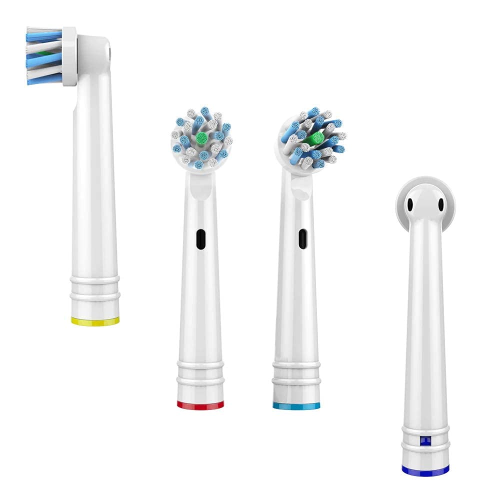 MAYCREATE® Pack of 4 Replacement Toothbrush Heads Compatible Generic Electric Toothbrush Heads, For Oralb Electric Toothbrush Head Braun Bases (White for Oralb Electric Toothbrush) (B0989TMN3R) Amazon Price History, Amazon Price Tracker