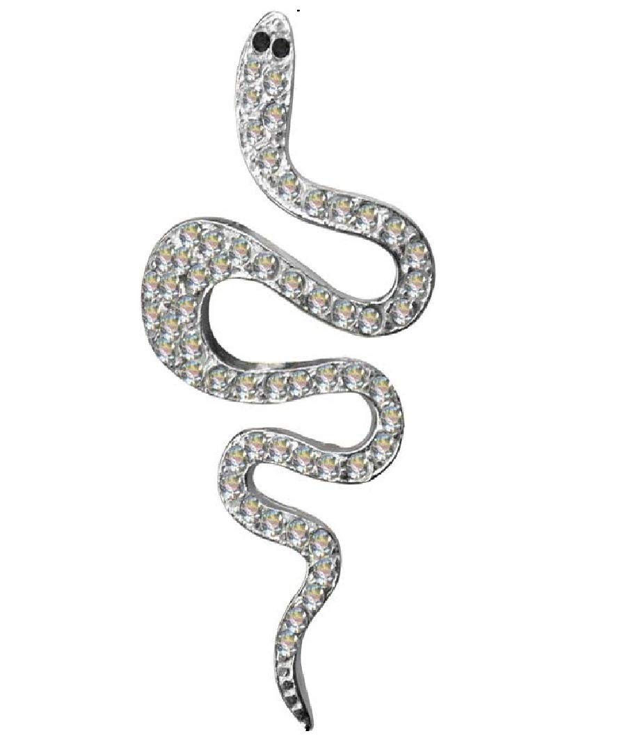 Pendentif serpent argent anti-ternissement collier python mamba chic