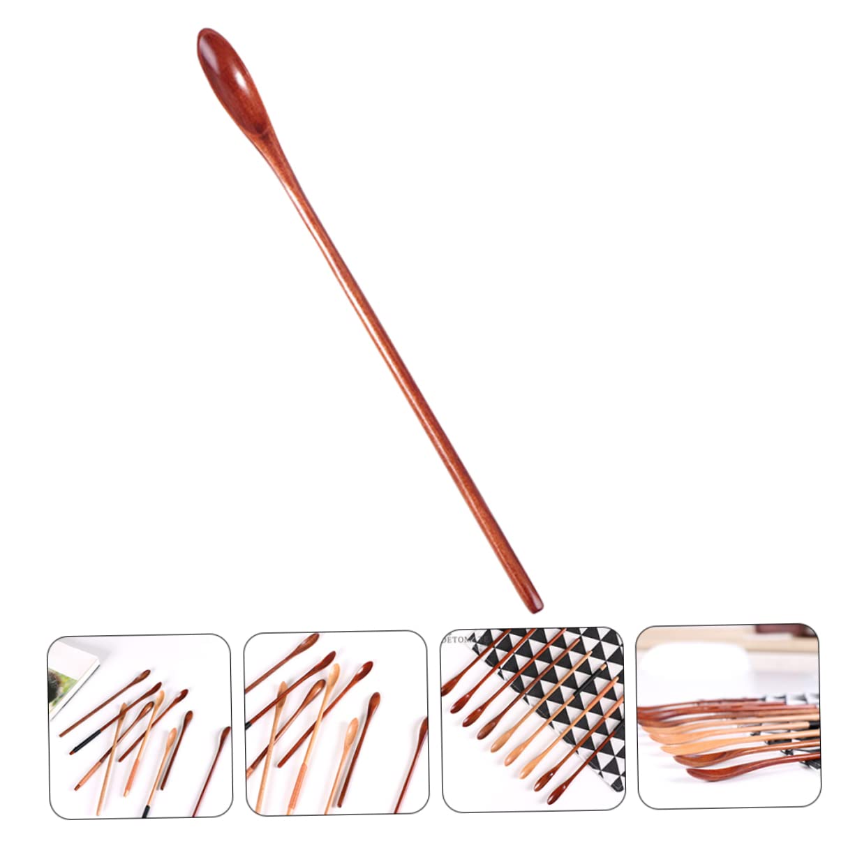 OFFSCH Small Honey Spoons Stirrer Wooden Honey Mixing Stick Coffee Stirring Spoons Set