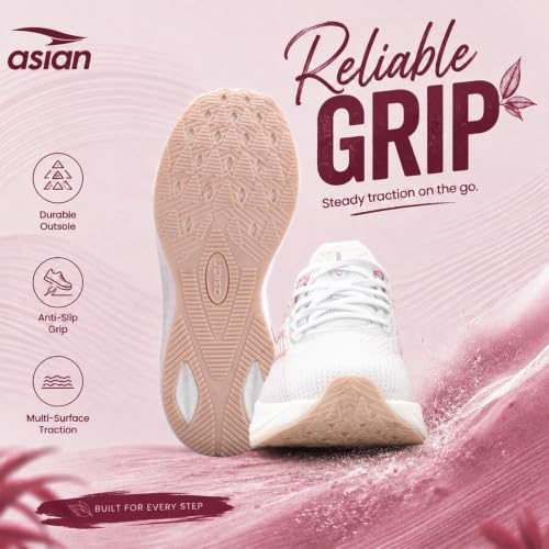 Image of ASIAN Hypercushion W-01 Women's Running & Walking Shoes | Ultra Soft Cushioning with Airflow | Lightweight Gym Sneakers for Girls & Women
