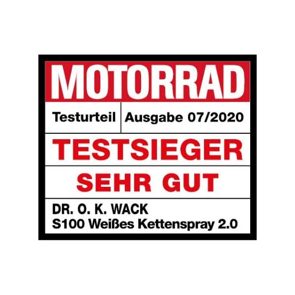 Dr. Wack - S100 Weißes Kettenspray 2.0 400 ml I Premium Motorrad-Kettenöl für noch weniger Reibung & Verschleiß & S100… – Bild 3