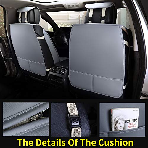 Image of Aierxuan Seat Covers for Toyota Camry, Honda Civic (Grey, Front)