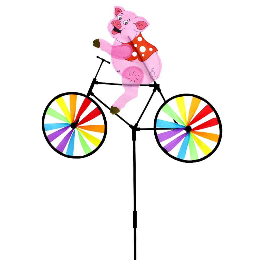 3D Animal On Bike Garden Lawn Yard Decor Wind Spinne