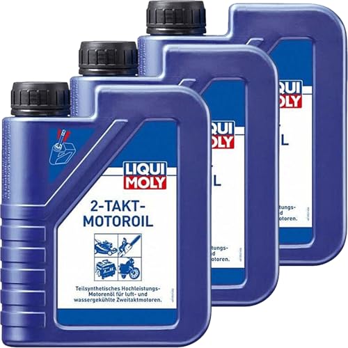 3x LIQUI MOLY 1052 2-Takt-Motoroil selbstmischend Rasenmäher Motorsäge Öl 1L