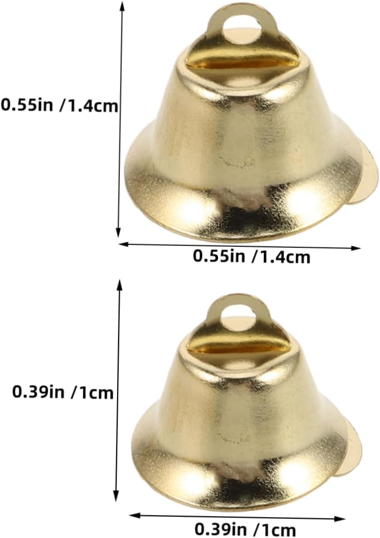 200pcs Vintage Gold Bells Mini Metal Hanging Bells for Home Decor Crafts Weddings and Events Lightweight Easy to Hang for DIY Projects and Celebrations