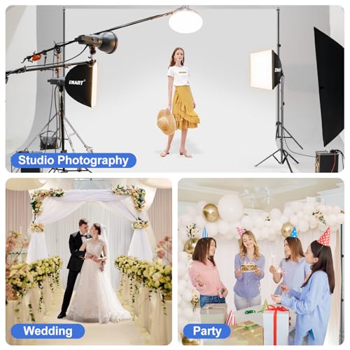 undefined EMART Backdrop Stand 10x7ft(WxH) Photo Studio Adjustable Background Stand Support kit with 2 Crossbars, 8 Clamps, 2 Sandbags and Carry Bag for Parties, Events Decoration, Wedding, Photography の商品画像 5
